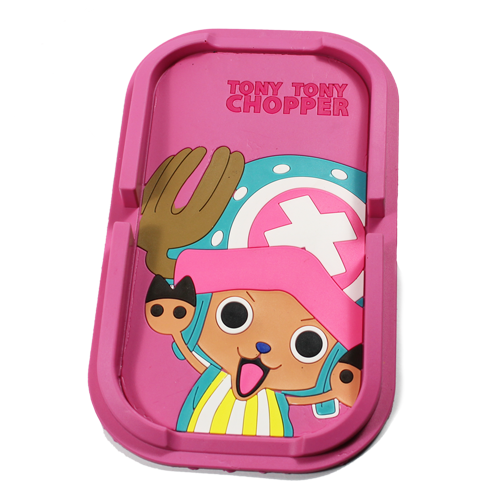 แผ่นยางซิลิโคนกันลื่นสำหรับวางโทรศัพท์ในรถ ลายการ์ตูน (สีชมพู) - Shop888mall - 1