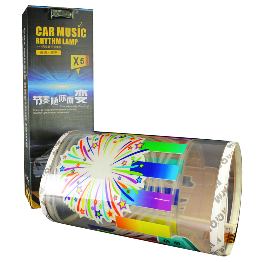 ไฟLED ควบคุมด้วยเสียงเพลงสำหรับตกแต่งรถยนต์ (แบบยาว) - Shop888mall