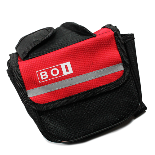 Shop888mall BOI กระเป๋าคู่แบบพาดเฟรมจักรยานสำหรับใส่ของขนาดกลาง (สีแดง-ดำ) - Shop888mall - 1