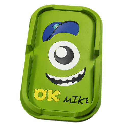 แผ่นยางซิลิโคนกันลื่นสำหรับวางโทรศัพท์ในรถ ลายการ์ตูน (สีเขียว) - Shop888mall - 1