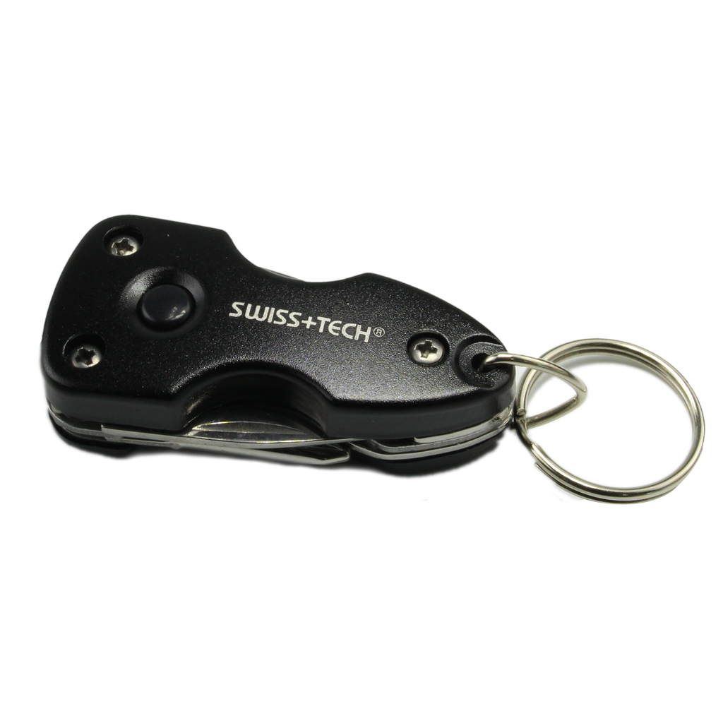 Shop888mall SWISS TECH มีดพับอเนกประสงค์แบบพกพา รุ่น Key Ring Multi-Tool 7-in-1 (สีเงิน) - Shop888mall - 2