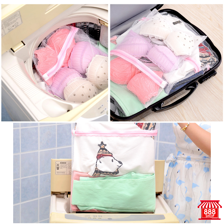 SHop888mall ถุงตาข่ายสำหรับแยกผ้าและถนอมผ้าเวลาซักเครื่อง - Shop888mall - 6