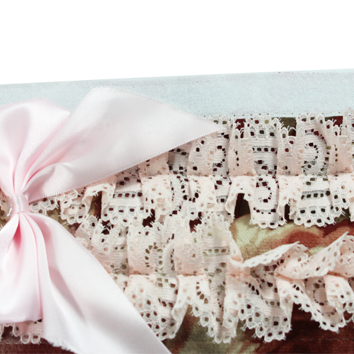 Shop888mall ผ้าสวมหุ้มสายรัดเข็มขัดนิรภัยลายดอก ชายผ้าลูกไม้ติดโบว์ (สีชมพู) - Shop888mall - 4