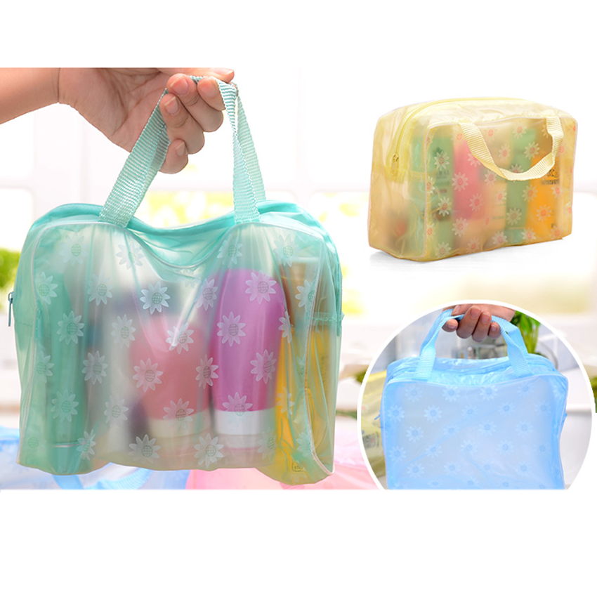 Shop888mall กระเป๋าพลาสติกแบบมีซิปรูด สำหรับใส่ของในห้องน้ำ - Shop888mall - 4
