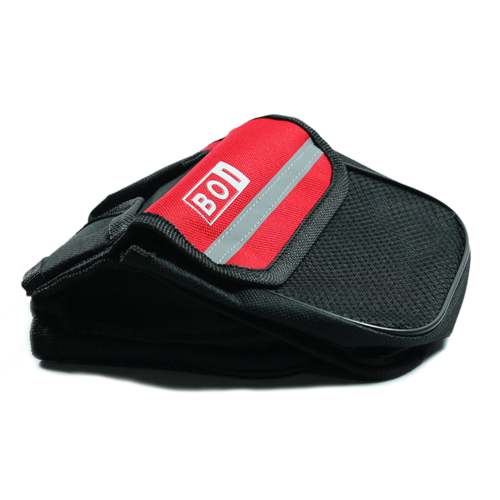Shop888mall BOI กระเป๋าคู่แบบพาดเฟรมจักรยานสำหรับใส่ของขนาดกลาง (สีแดง-ดำ) - Shop888mall - 6